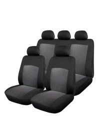 Универсални калъфи за седалки на кола с цип Comfort Zipp (черно-сиво)