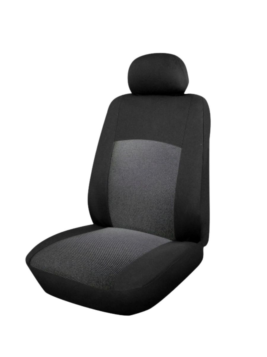 Универсални калъфи за седалки на кола с цип Comfort Zipp (черно-сиво)