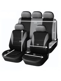 Универсални Калъфи за Седалки EasyFit (Сиво-Черни)