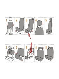 Универсални синьо-черни калъфи за седалки Carfort