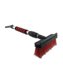 Телескопична стъргалка за лед с четка червена 58-78см Care 