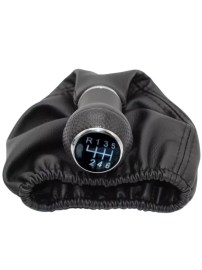 Топка за скоростен лост с маншон кожен кожух за Volkswagen VW Golf 3 и Golf 5 - 6 скорости