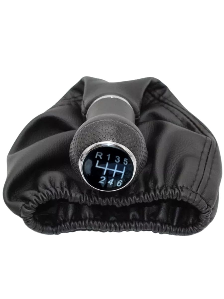 Топка за скоростен лост с маншон кожен кожух за Volkswagen VW Golf 3 и Golf 5 - 6 скорости