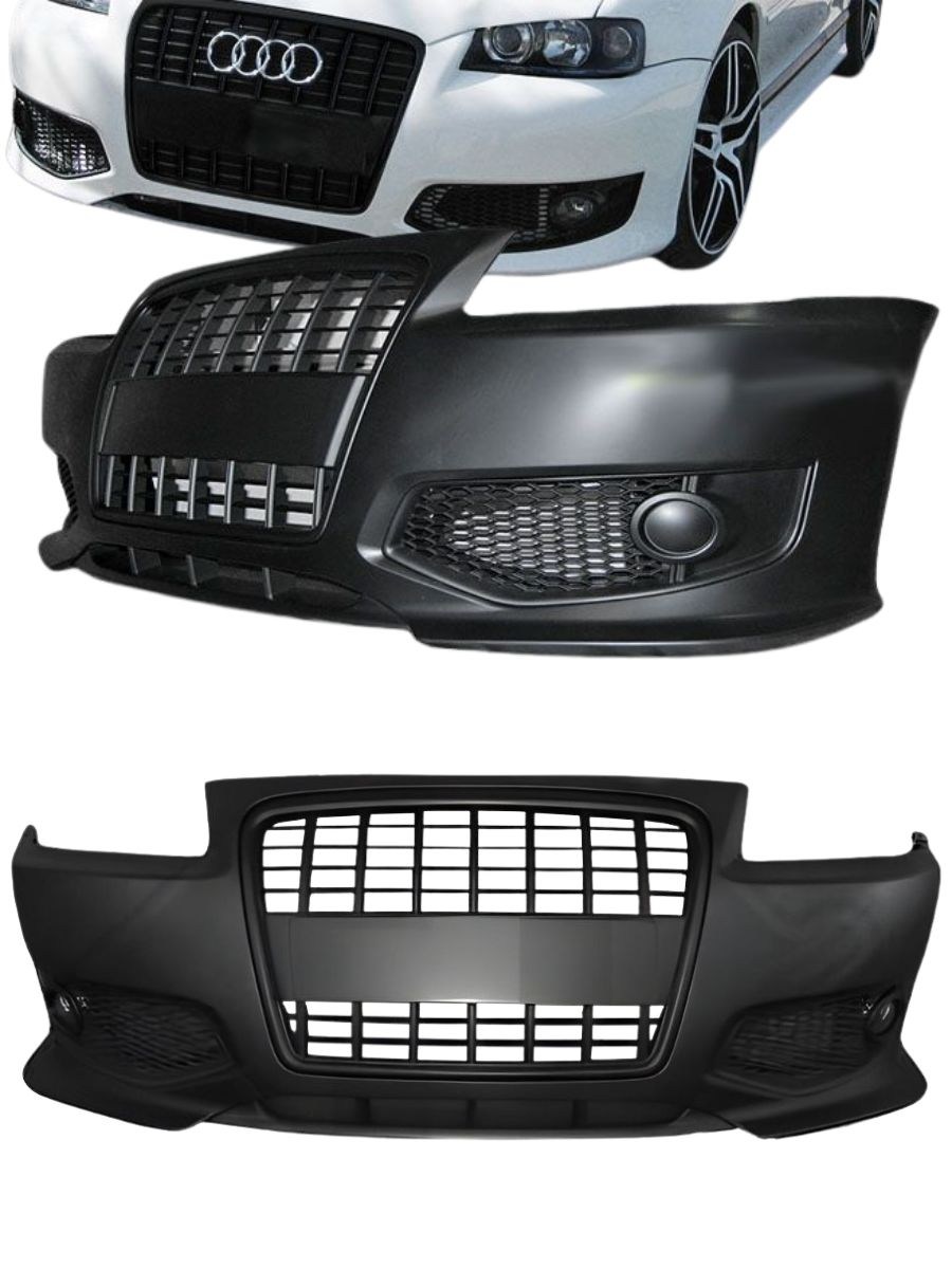 Тунинг предна броня за Audi A3 (1996-2003) - с черна решетка 