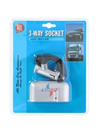 Универсален разклонител за запалка с 3 входа 12V - 24V 