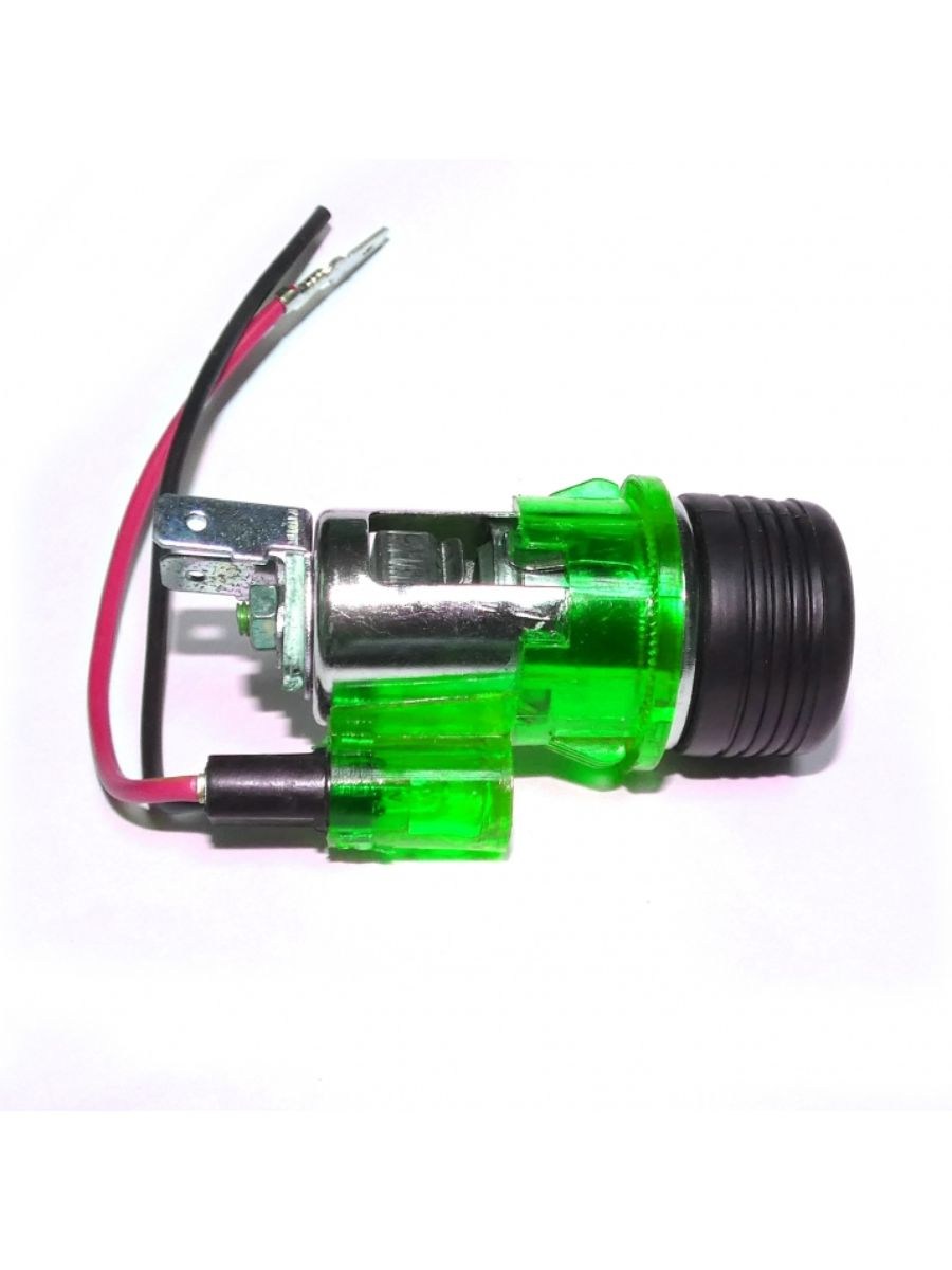 Универсална запалка 12V с зелена подсветка 28–29 мм