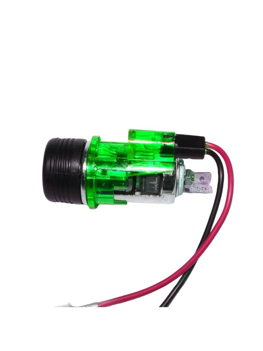 Универсална запалка 12V с зелена подсветка 28–29 мм