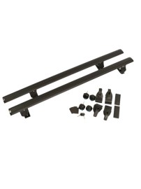 Универсални алуминиеви напречни греди 135см за таван на кола без рейки с ключ - черен мат