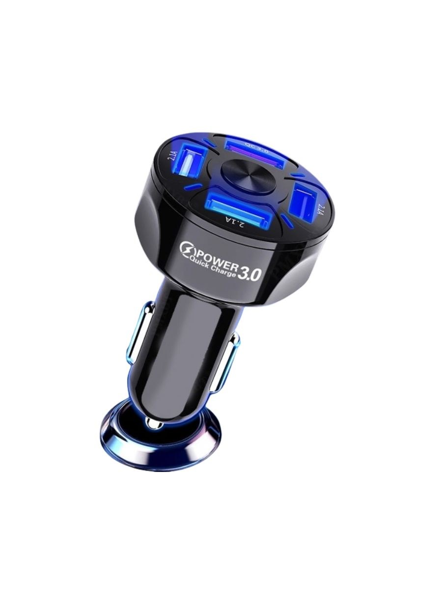 Универсално USB зарядно с 4 порта 12V-24V Quick Charge 3