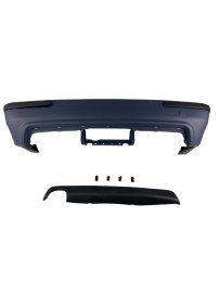 Задна броня за BMW E39 седан - M5 дизайн с единичен дифузер без отвори за парктроник грундирана 