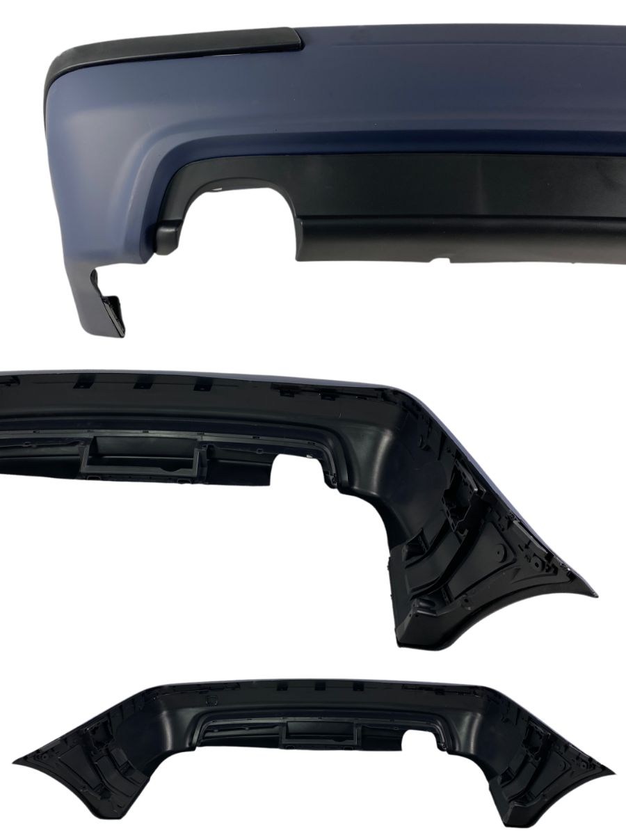 Задна броня за BMW E39 седан - M5 дизайн с единичен дифузер без отвори за парктроник грундирана 