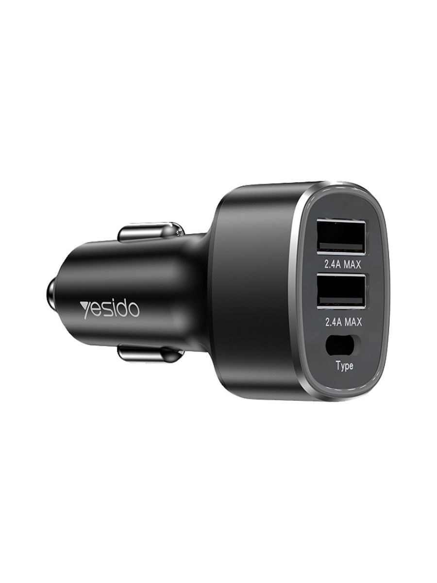 Зарядно устройство за кола YESIDO TriCharge 25W 3-в-1