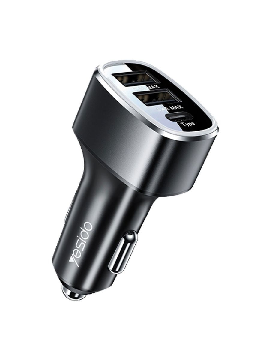 Зарядно устройство за кола YESIDO TriCharge 25W 3-в-1